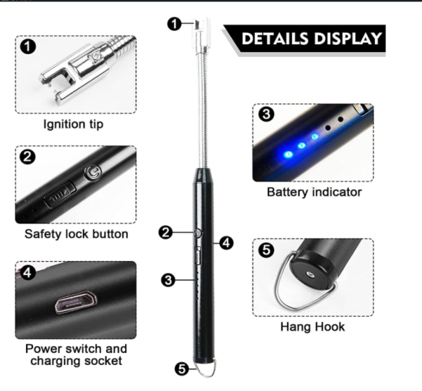 Rechargeable Kitchen Lighter + 3 Gifts