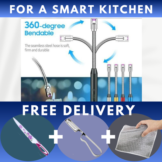 Rechargeable Kitchen Lighter + 3 Gifts
