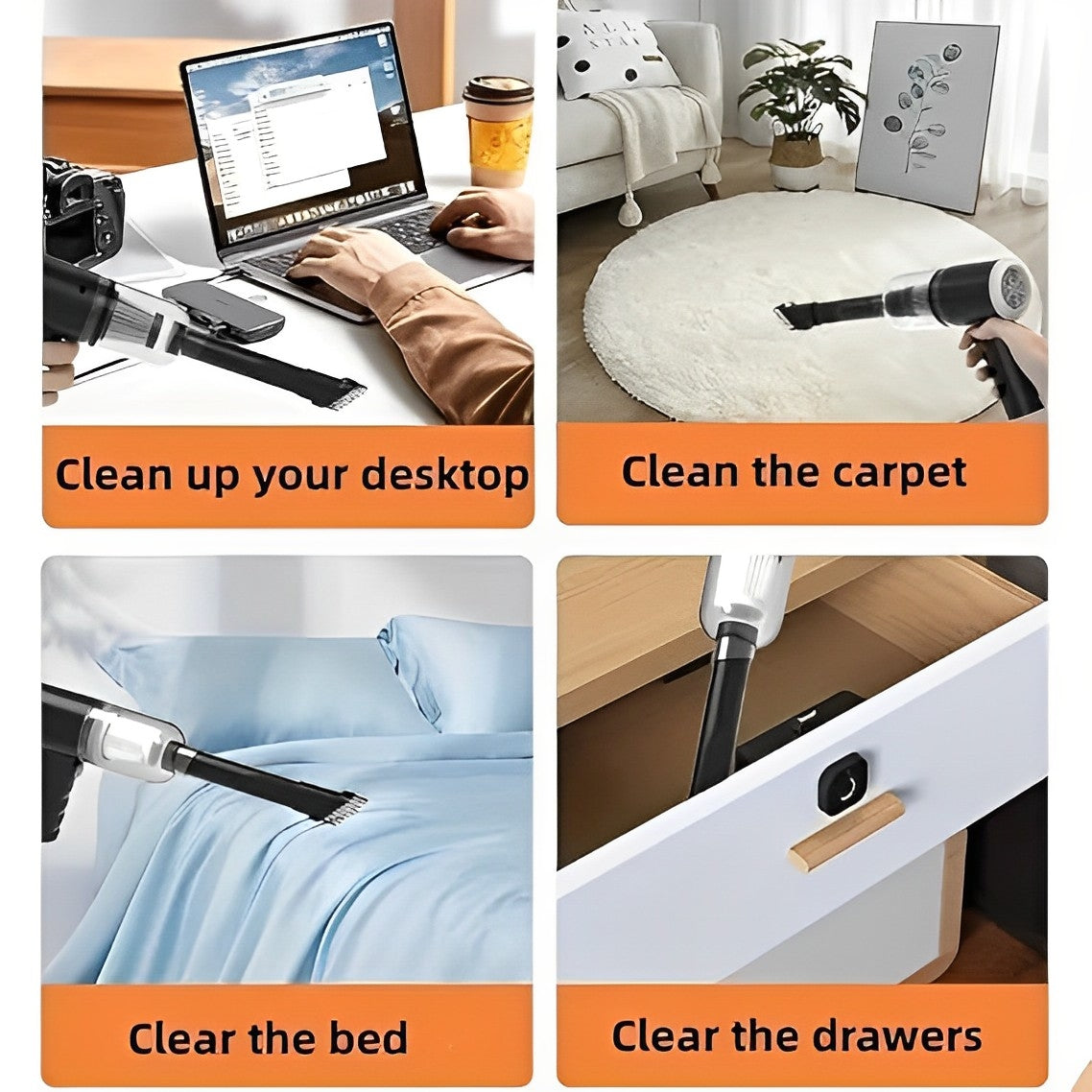 Mini Portable 2 In 1 Powerful Cordless Vacuum