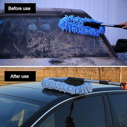 Car Wash Mop Telescopic Handle Microfiber Car Cleaning Brush